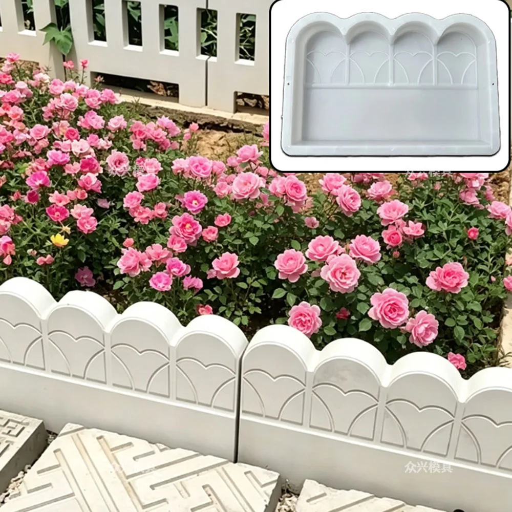 

DIY Garden Fence Mold for Concrete Cement Edging Flower Bed Border Mold Path Maker Landscape Decorative Fencing Heart Shape