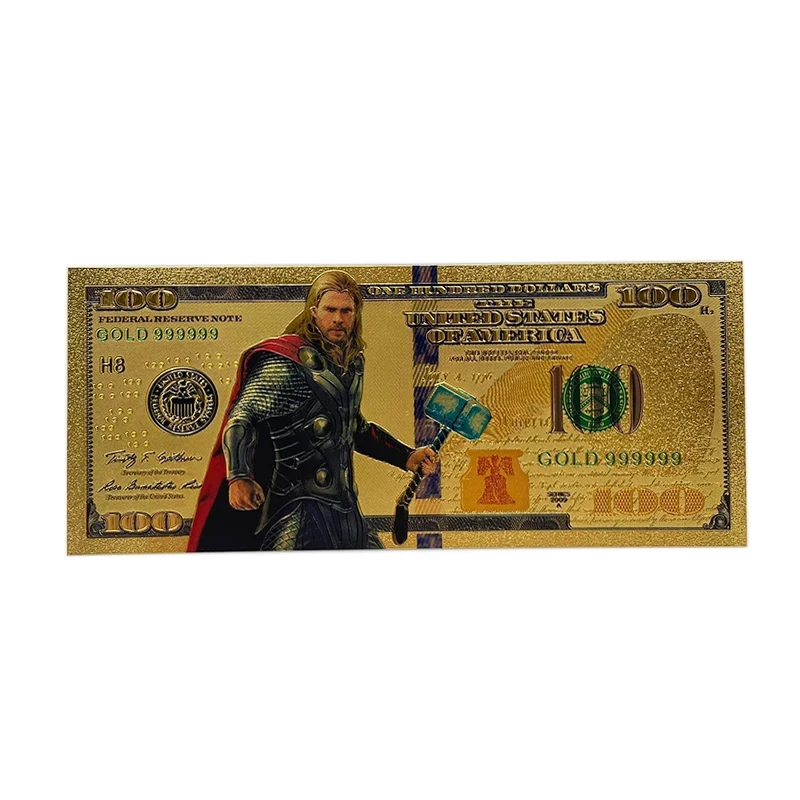 Marvel Legends Spiderman Ironman Gold Card Commemorative Banknote Collection Movie Peripherals Best Gifts For Collecting hobbies