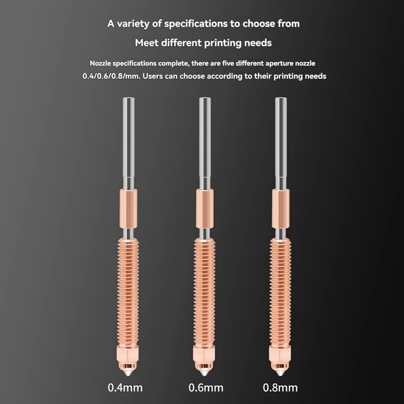 SOSW-For Creality K2 Plus Nozzle Quick-Swap Nozzle Kit Hardened Steel All-Metal Design For Creality K2 Plus 3D Printer