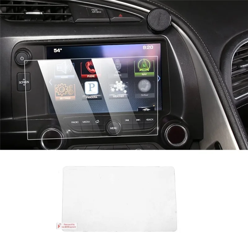 For Corvette C7 2014-2019 Car Tempered Glass Center Navigation Display Touchscreen Protective Film Parts