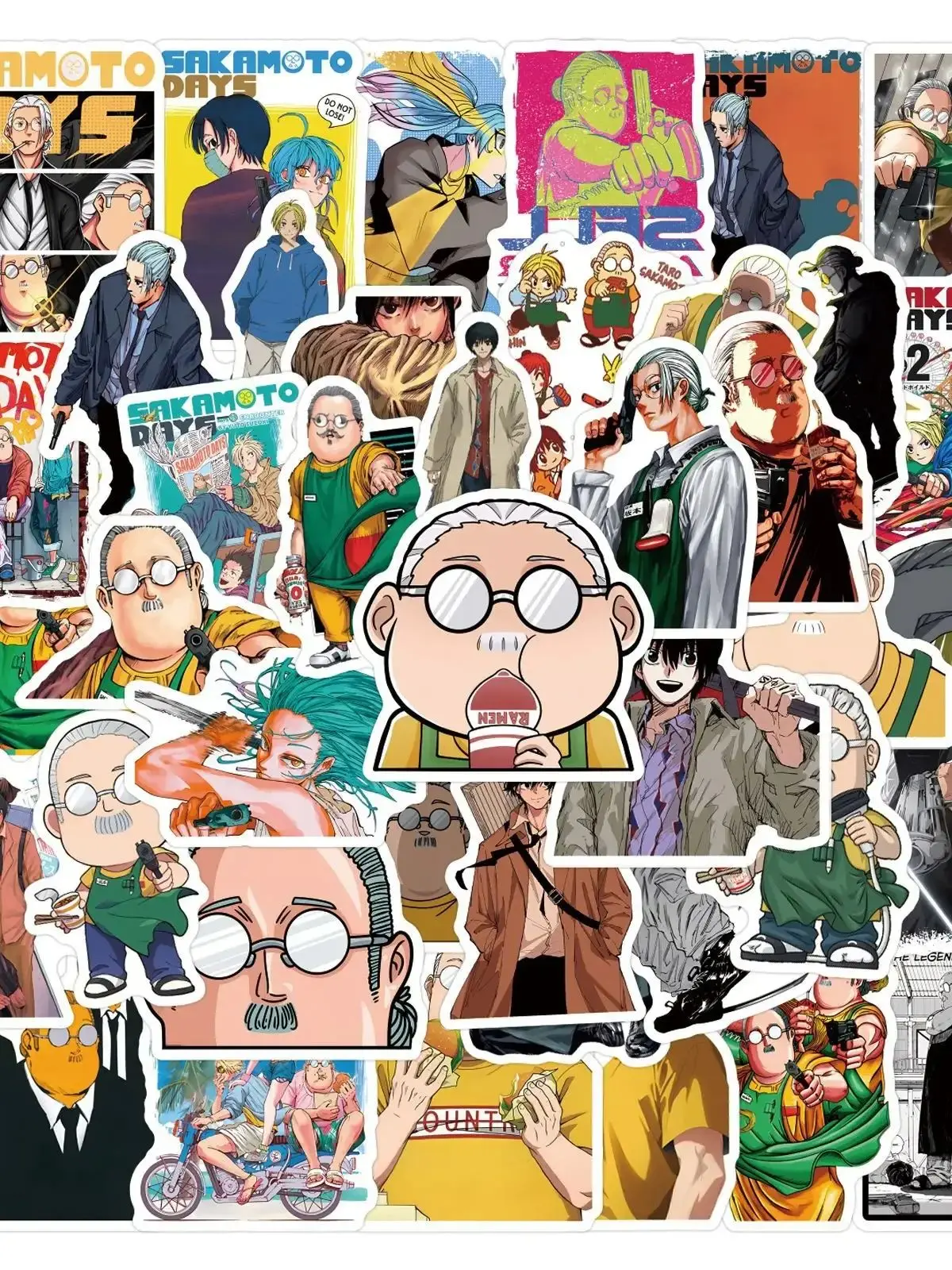 AliExpress GOGOTU 110PCS Sakamoto Days Stickers Battle Comedy Animation Cartoon Graffiti Sticker Laptop Phone Guitar Car Bike Skateboard Kids Gift