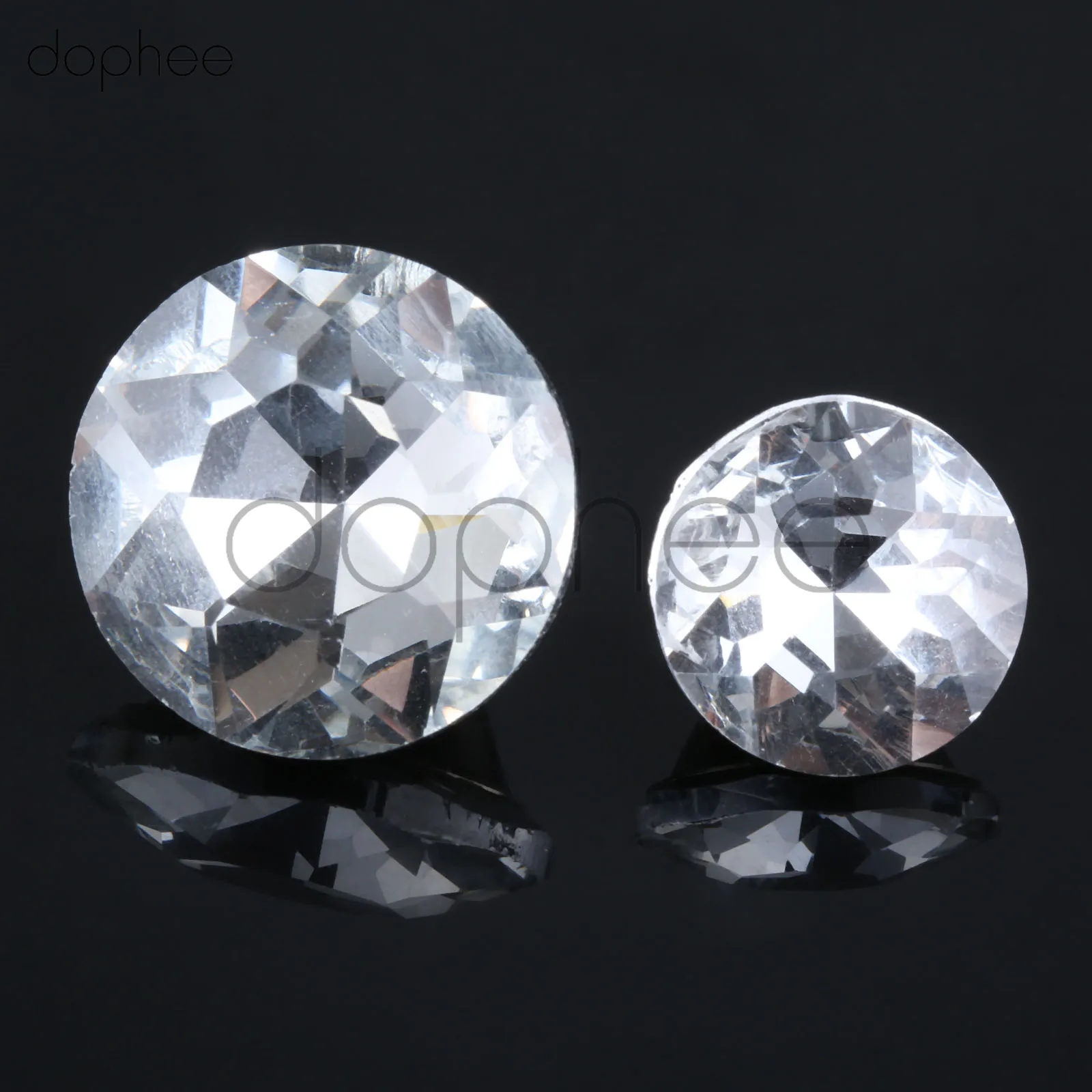 dophee 10pcs 18mm Crystal Diamond  Rhinestone Round Buttons Sewing Sofa DIY  Buttons Accessories