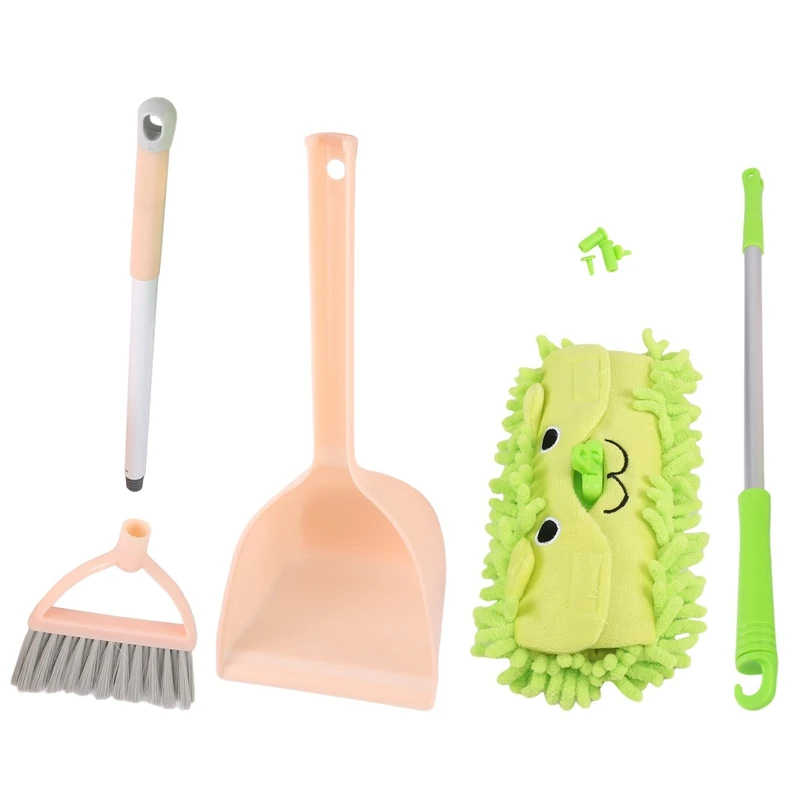 Kid's Housekeeping Cleaning Tools, 3Pcs Small Mop Small Broom Small Dustpan, Little Housekeeping Helper Set (3 Pieces)