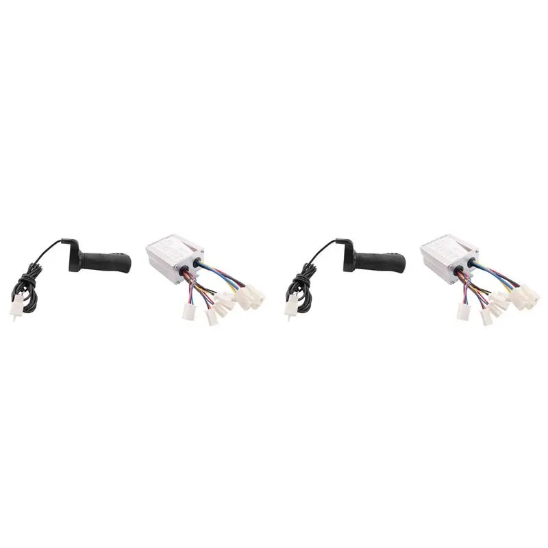 LICE-2X 24V 500W DC Electric Bike Motor Brushed Controller Box With Brush Controller Long Line Turn Handlebar