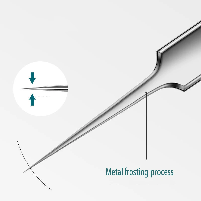 Profesjonalny ultracienki nr. 5. Pęseta do usuwania zaskórników z trądziku Salon kosmetyczny Pryszcze Igły Głęboko czyszczący klips Narzędzie do pielęgnacji skóry twarzy
