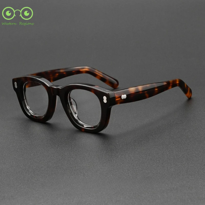 

2026New High Quality Fashionable Men Black Retro Premium Acetate Women Matte Personalized Stylish Business Casual Eyeglass Frame