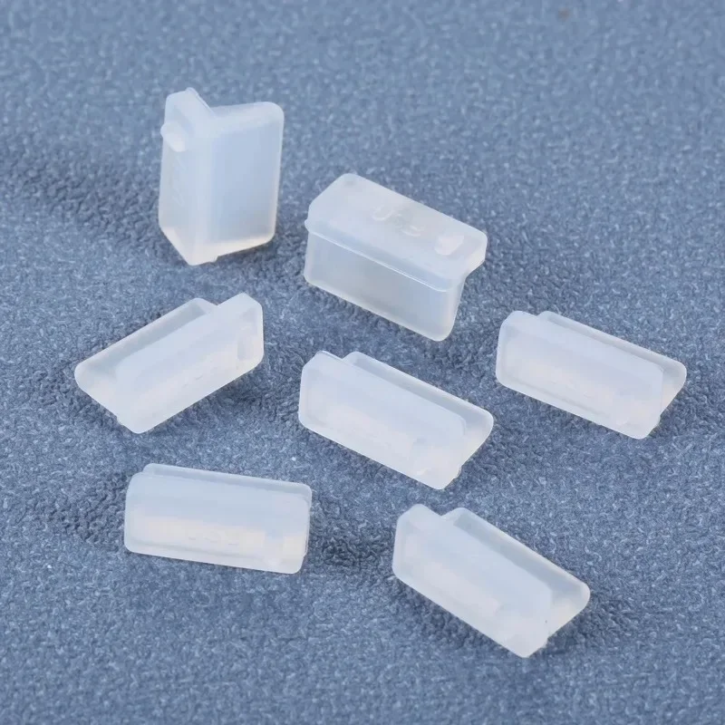 50-100PCS USB Dust Plug Silicone Anti Dust Cap for Laptop PC Charging Port Protector Soft USB Type A C Female Port Cover