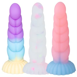 Luminous Dildo Beginner Anal Toy Butt Plug Female Masturbator Penis Soft Silicone Suction Cup Dildos Adult Sex Toys for Women