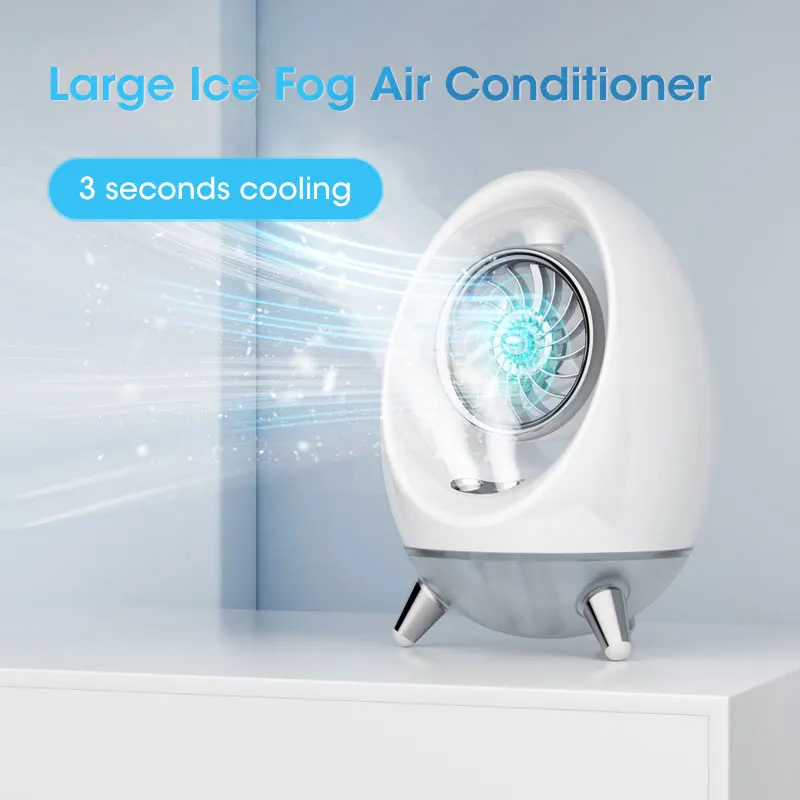 

4000mAH Rechargeable Humidifier Spray Fan Portable Fan Air Cooler Air Humidifier USB Fan Desktop Fan With Night Light For Home