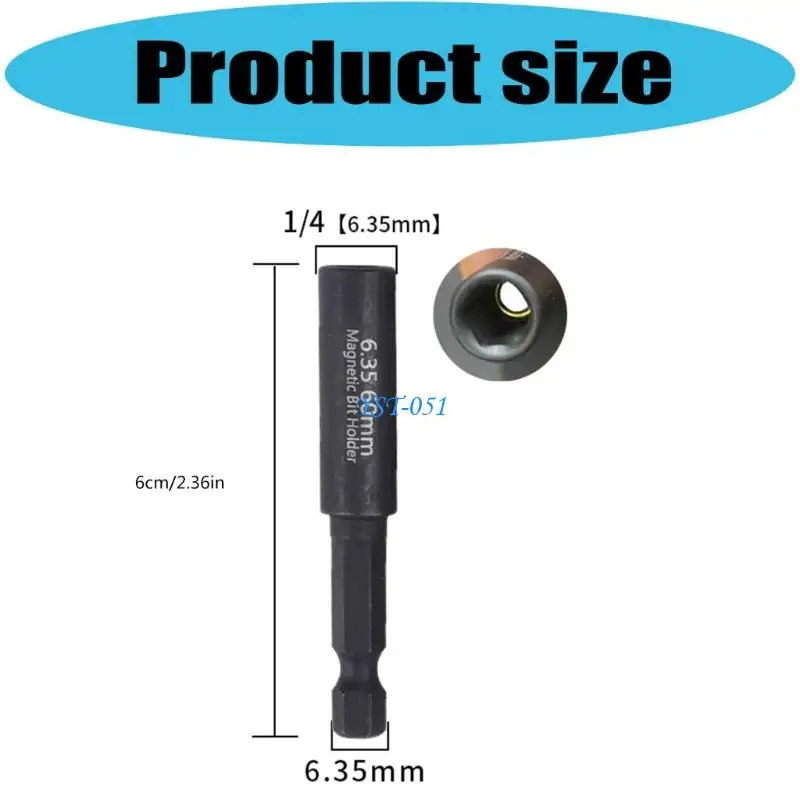 E15A Screwdriver Hexagonal Bit Holder Extension Set Featuring 60mm Long Bar Use