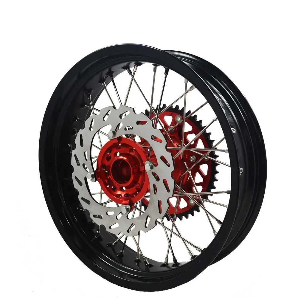 Off-Road 17 Inch Supermoto Racing Wheels Motorcycle Spoke Wheel Rim For CRF250 CRF450