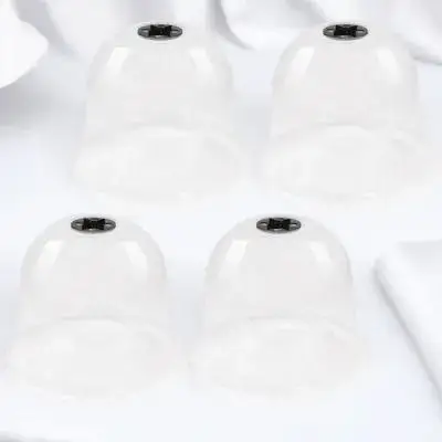 4Pcs Plant Protection Cover Garden Frost Protection Dome Transparent Plastic Plant Cloche Outdoor Humidity Dome Nursery Cover