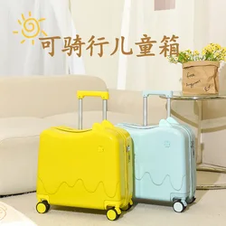 Children Can Travel in Suitcases, 18-inch Wheels, Riding Trolley Suitcases, Light Cabin Suitcases, and Suitcases