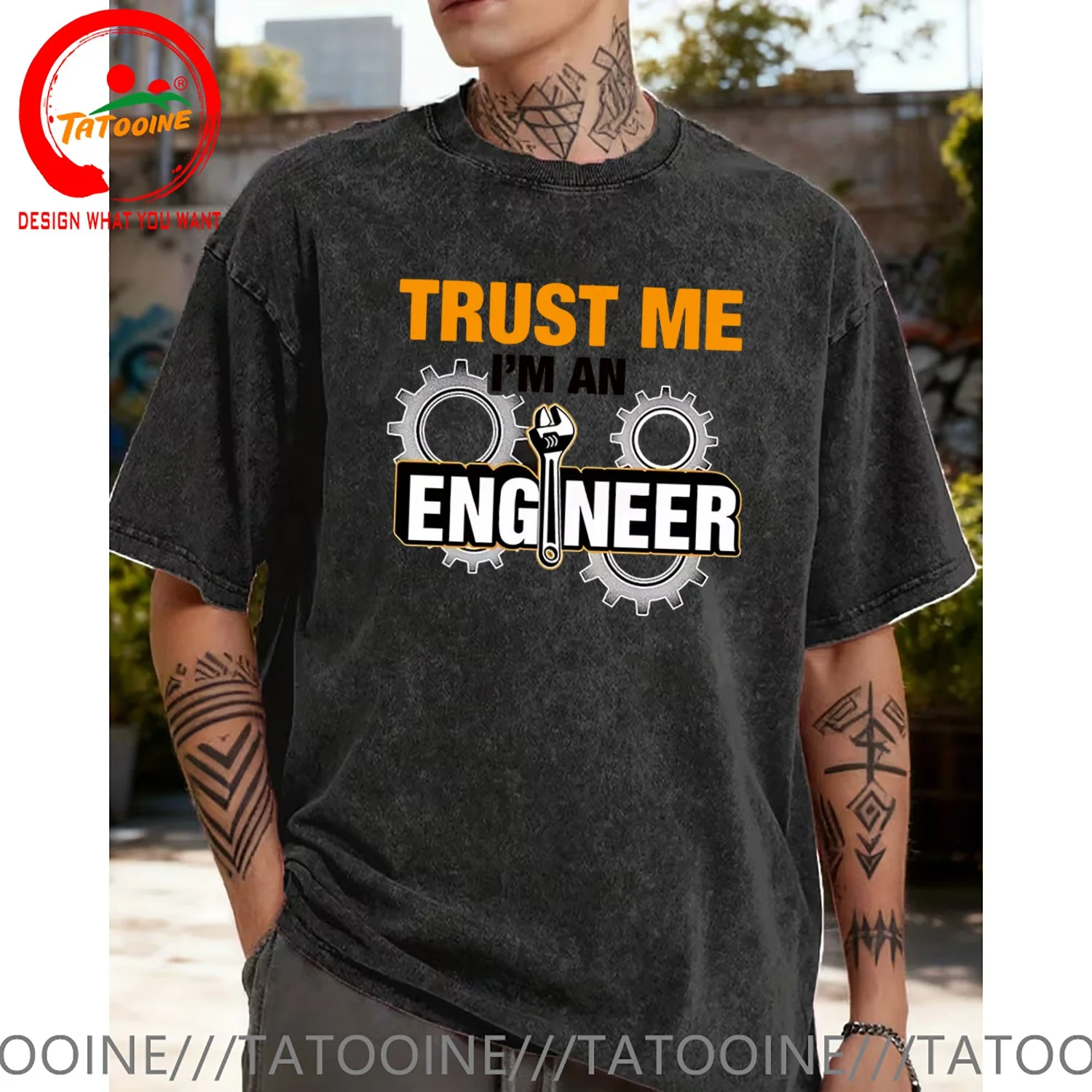 Funny Design Trust Me I'm A Engineer  Shirt Men Fashion Trendy Casual Clothing Stylish Tops Tee Shirt Leisure Tshirt Men's