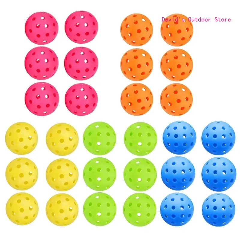 

Pickleball Balls, 6 Pack Pickleball-Balls with Mesh Bag, Outdoor Pickle Balls X3UA