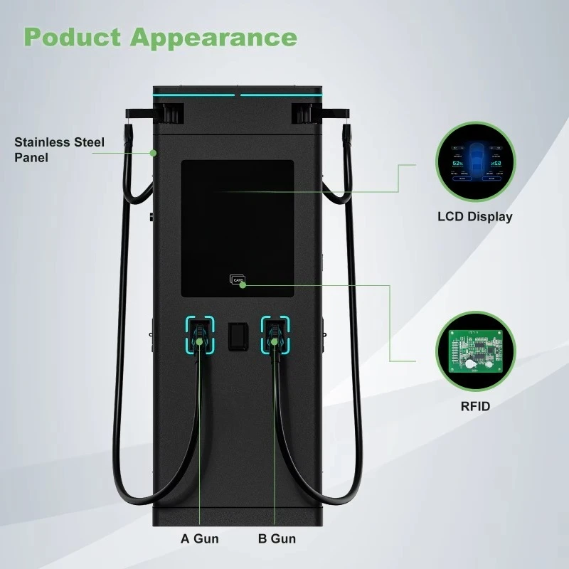 Floor-standing EV Charger with Dual 5m Cable Super