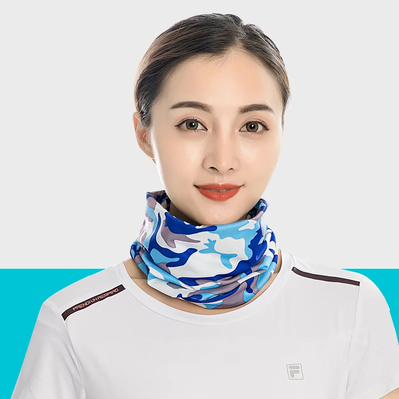 New Men Women Cycling Face Neck Sunshade Collar Tube Bandana Scarf Sports Headwear Scarves Dustproof Outdoor Fishing Neckerchief