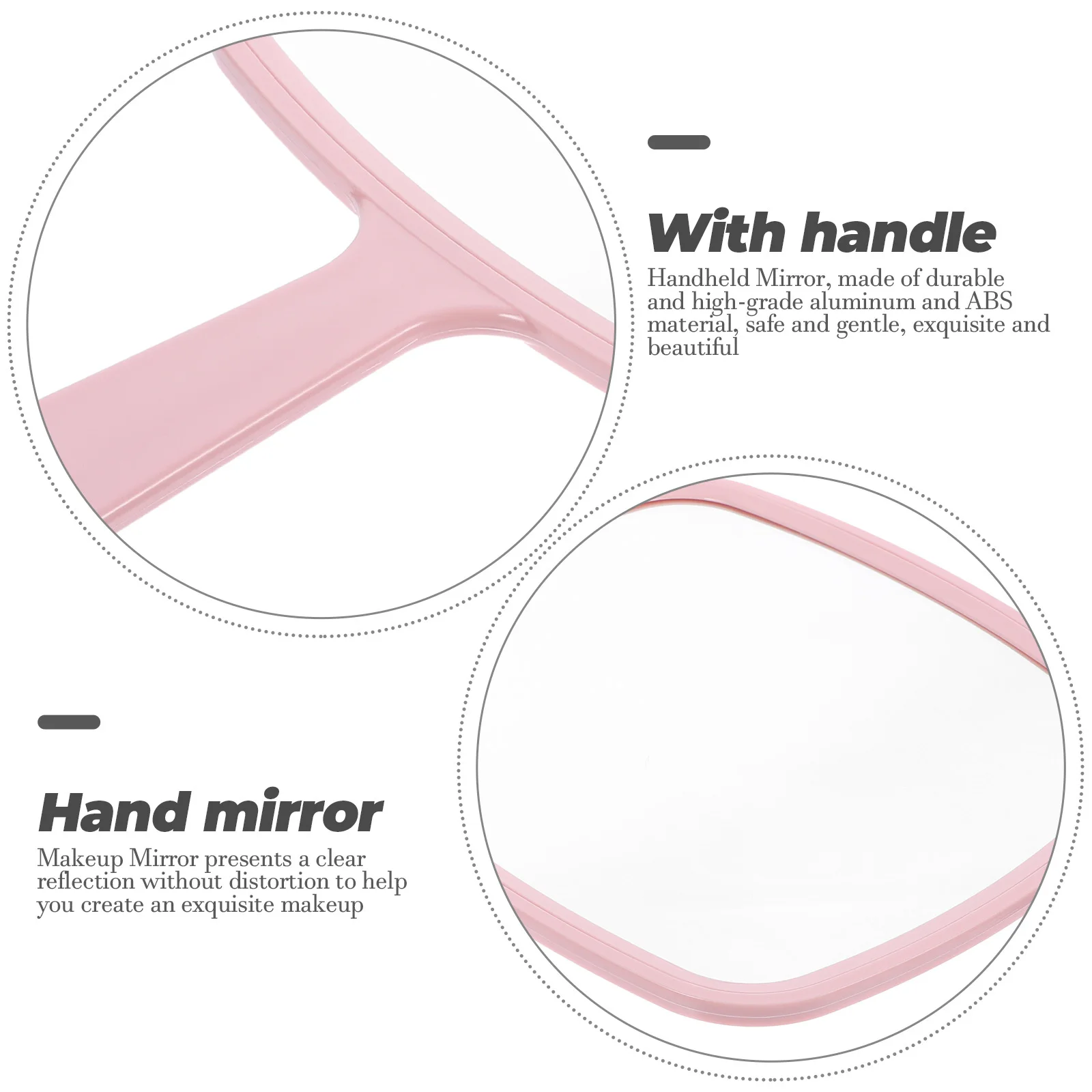 

Makeup Hand Mirror Small with Handle Held Mirrors Vanity Cute Handheld Beauty Travel