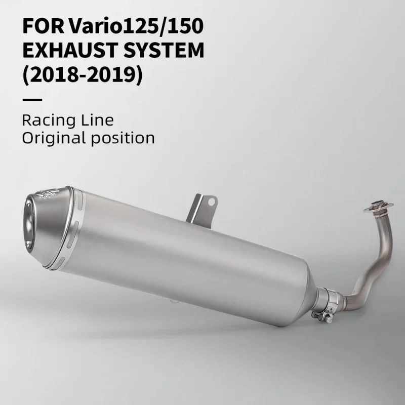 For Honda Vario 125 150 2018-2019 Slip On Exhaust Muffler Stainless Steel Direct Fit New