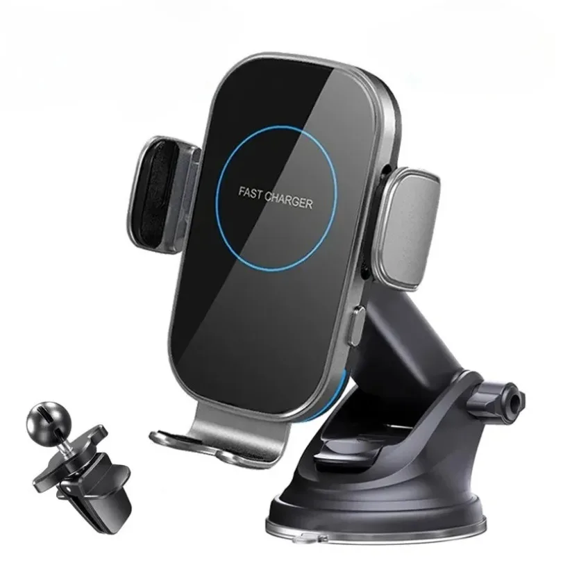 

Автомобильный держатель для телефона с вентиляционным отверстием, подставка для беспроводного зарядного устройства 15 Вт, крепление для iPhone 17-12, Samsung S25, Xiaomi, кронштейн для мобильного телефона с быстрой зарядкой