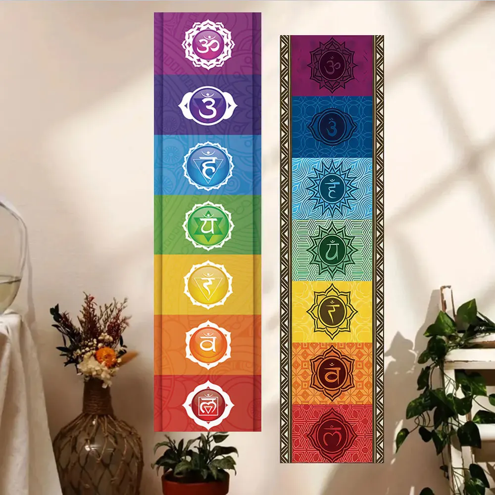 Bunter Mandala-Chakra, Regenbogen-Wandteppich, Wandbehang, Hippie, böhmische Chakra-Wanddekoration, lebendige Yoga-Meditation, Heimdekoration