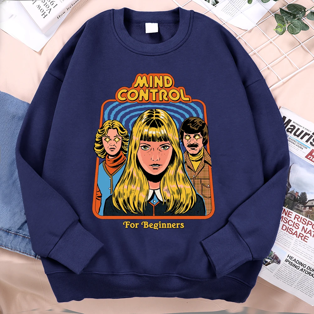 Mind Control For Beginners Comics Hoodie Men Women Hip Hop Sweatshirt Fleece Fleece Streetwear O-Neck Pullover Hoody Casual