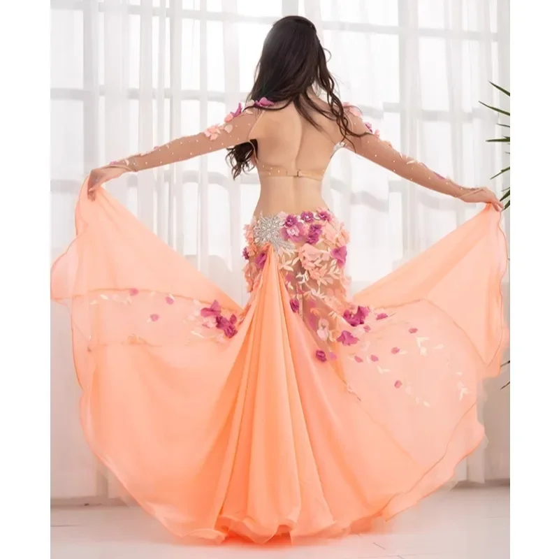 

Customized Belly Dance Costume Performance Costume Long Skirt Sexy Suit Belly Dancing Bra Exotic Dancewear Indian Clothes Women