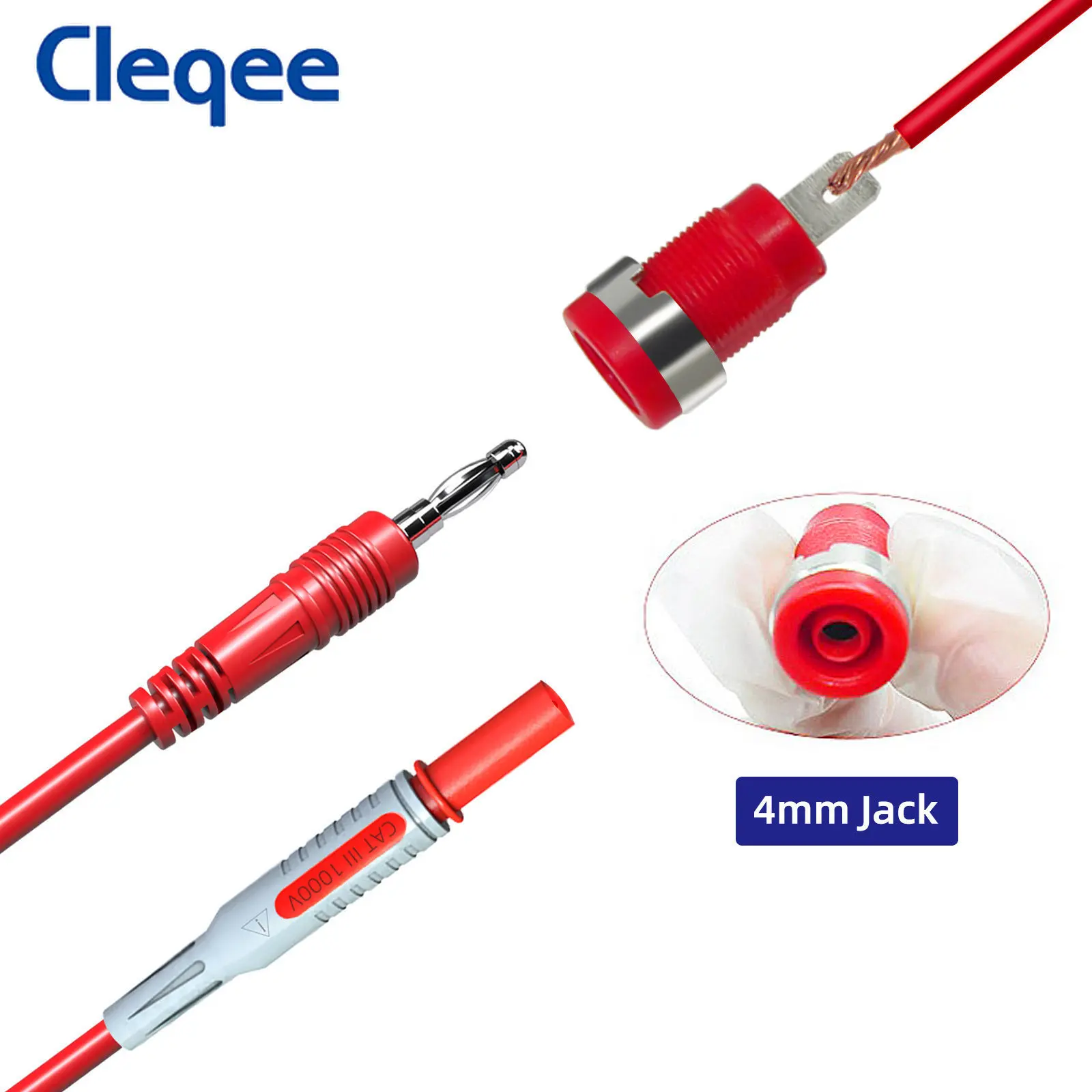 Cleqee P3007 10 قطعة معزول 4 مللي متر ملزمة آخر موصل النيكل مطلي آمنة الموز الإناث جاك لوحة جبل المقبس التوصيل 5 ألوان