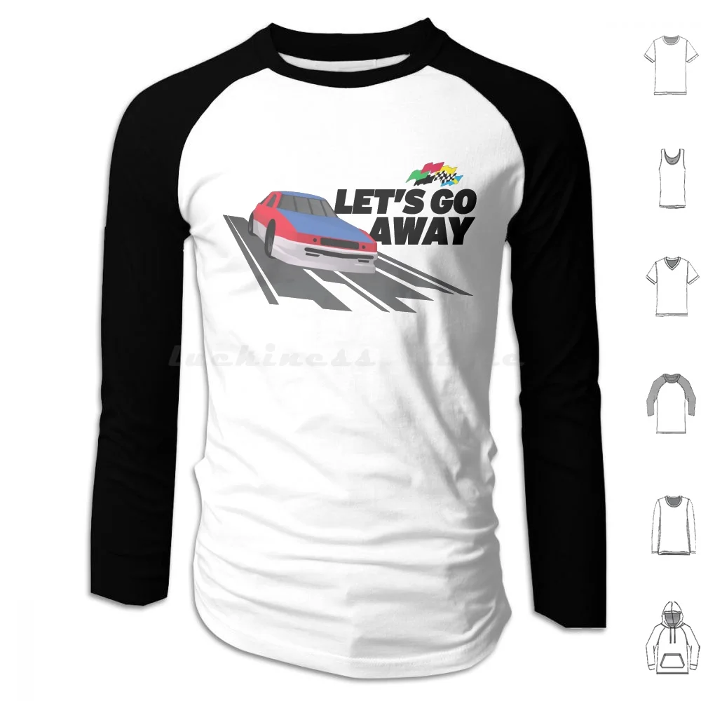 Let's Go Away-Sudadera con capucha negra de algodón de manga larga Daytona Usa Power Edition Arcade Videojuego Classic Hornet Battle On The