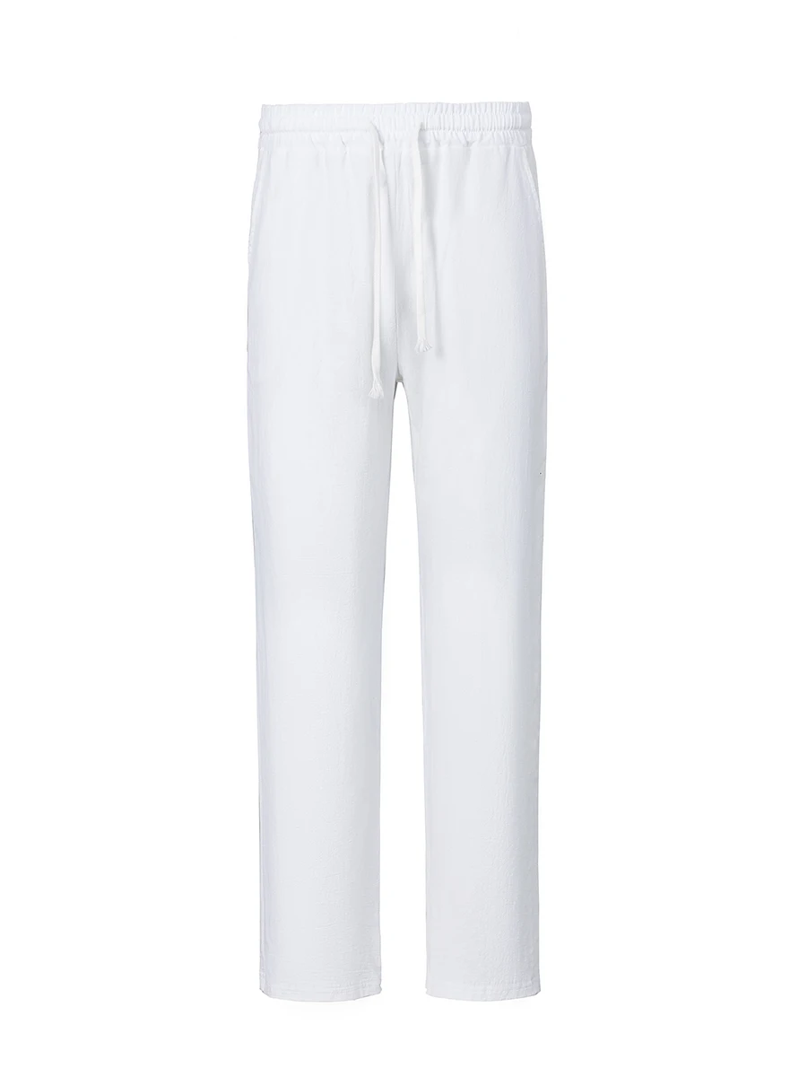 2025年秋新作 メンズ 長袖パンツセット 綿麻カーディガン 長袖シャツ+ルーズカジュアルストレートパンツ ツーピースセット