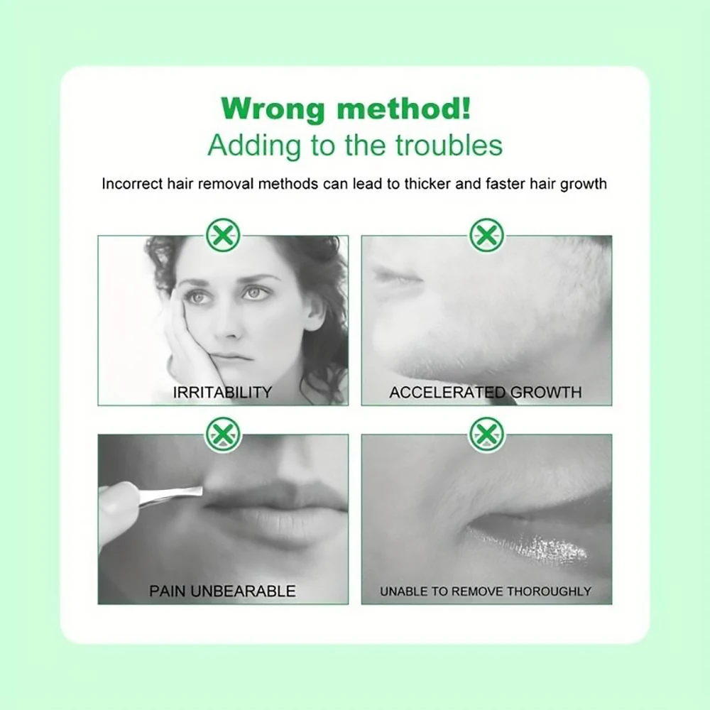 Crème d'épilation rapide à l'aloe Vera, 60g, indolore, aisselles, corps, visage, zones privées, élimine les poils, cire dépilatoire, soins pour la peau pour femmes et hommes