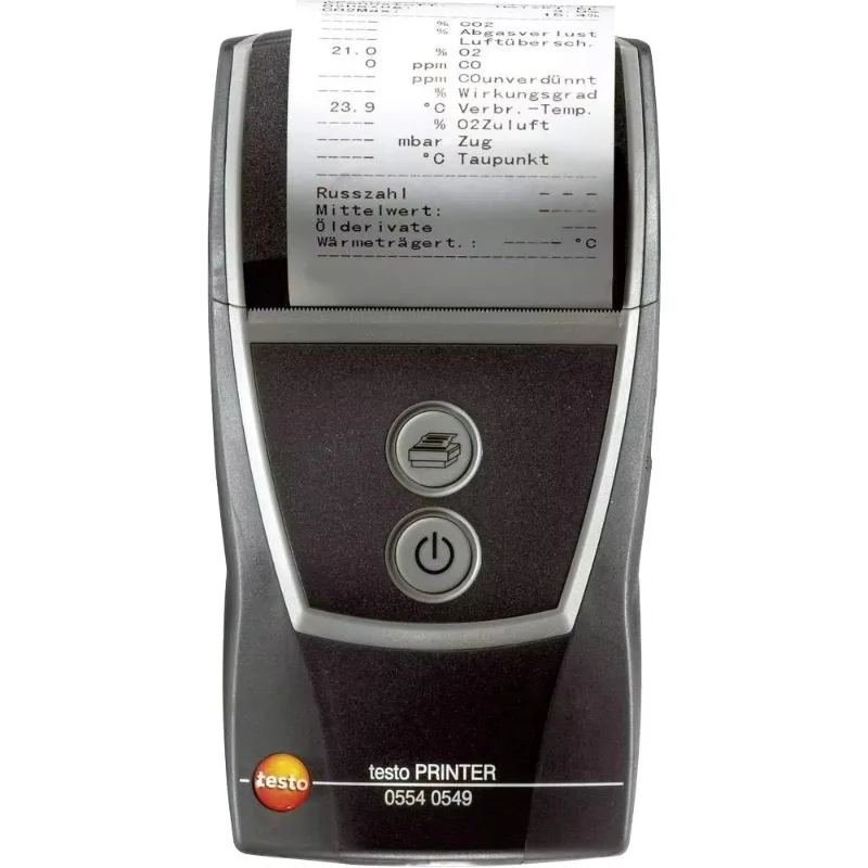 Impressora IRDA rápida Testo 0554 0549 com material ABS 5W de potência com garantia de 1 ano para analisador de gases de combustão