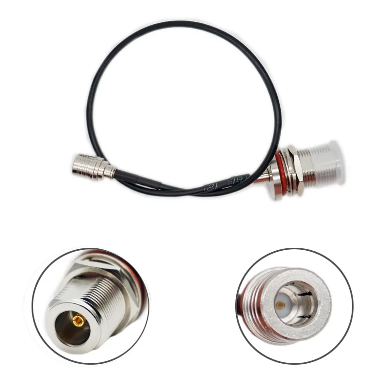 2pcs N Female to QMA Male Straight RG174/RG316 Coaxial RF Cable, Custom Length for Test Equipment, Wireless Systems
