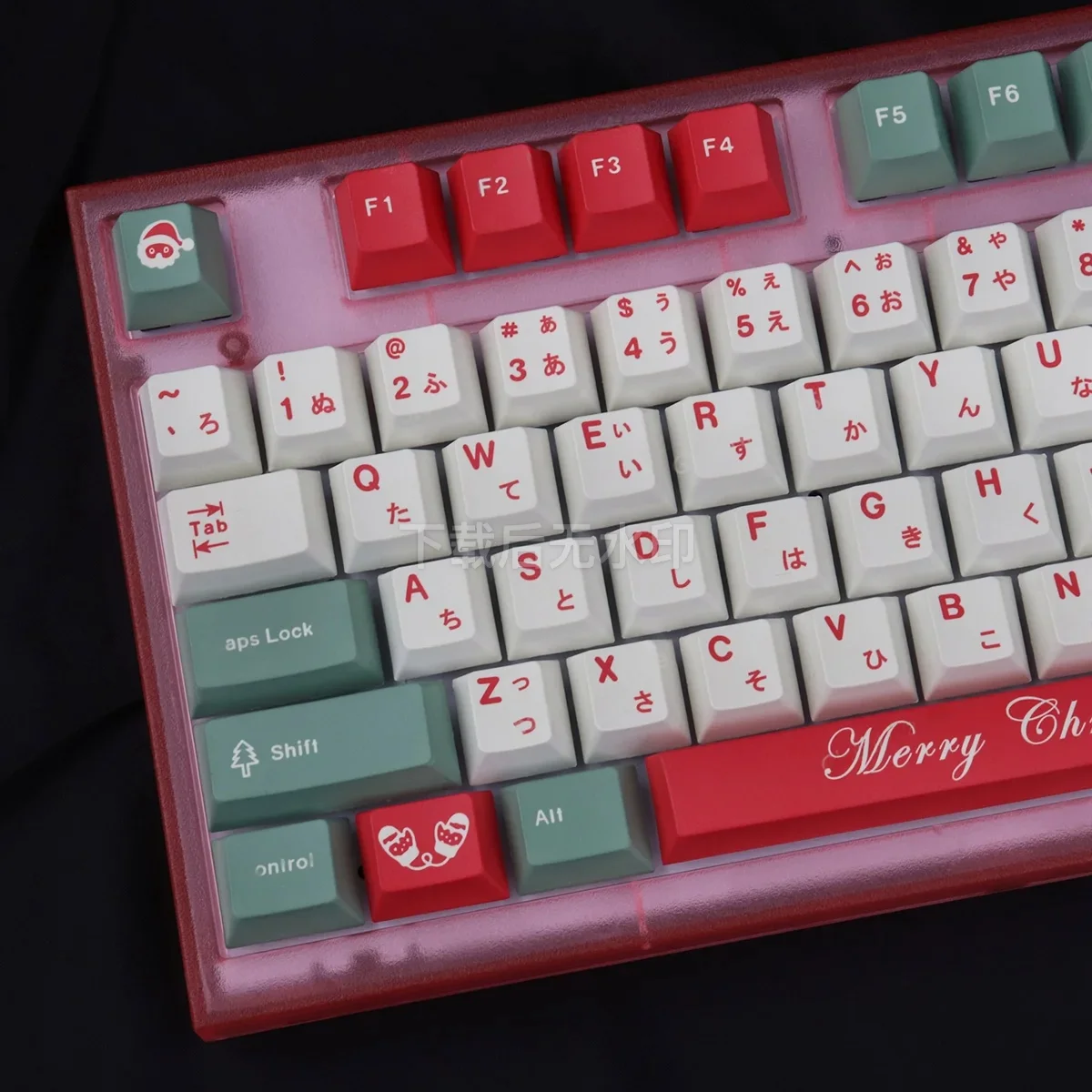 Christmas Theme 02 Keycaps Full Set Thermal Sublimation OEM Height for 64/75/980 Mechanical Keyboard