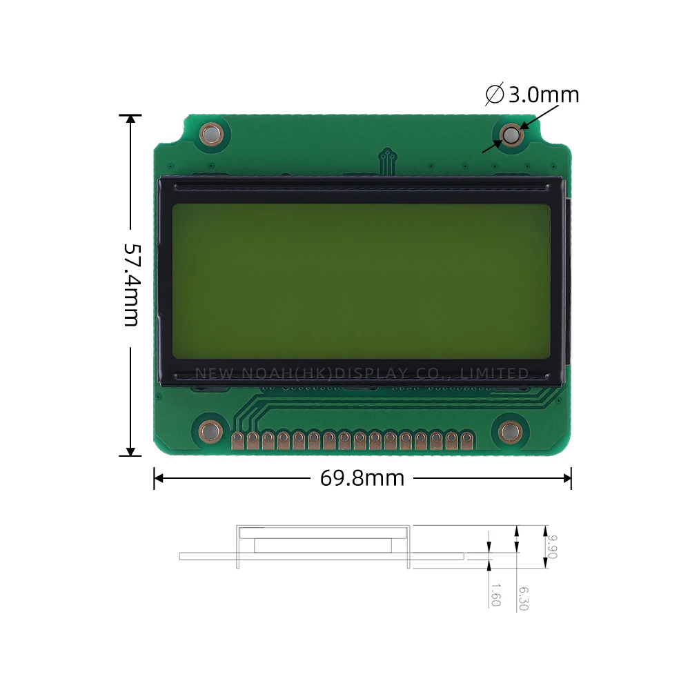 European Yellow Green Film 1604B Liquid Crystal Display 04*16 3.6 Inches 16PIN ST7066U Character LCD Screen Quality Assurance