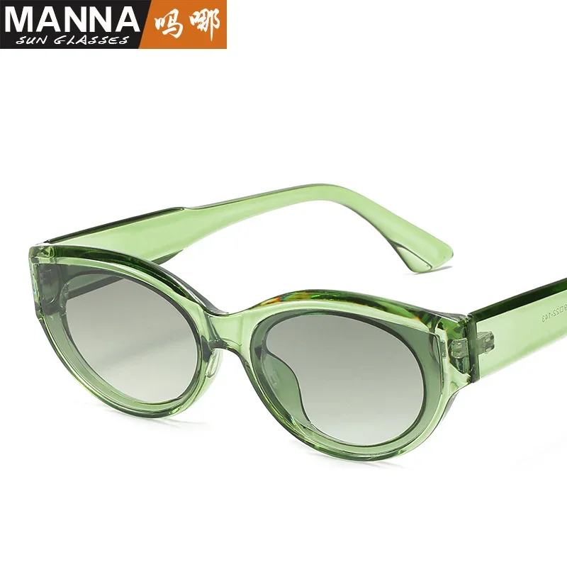 النسخة الكورية الجديدة لعام 2021 نظارات شمسية رائعة وبسيطة، شبكة نسائية من tiktok، نفس الإطار البيضاوي، نظارات شمسية، نظارات رجالية.