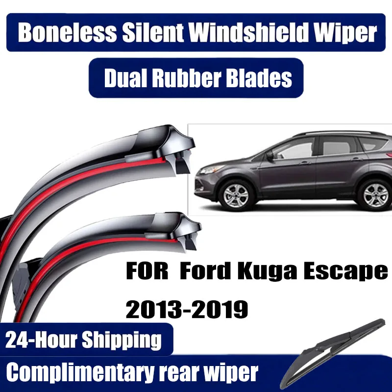 

Windshield Wiper Blades set Windscreen Fit For Ford Kuga Escape 2013-2019 Front Rear Window Wiper Blade 2014 2015 2016