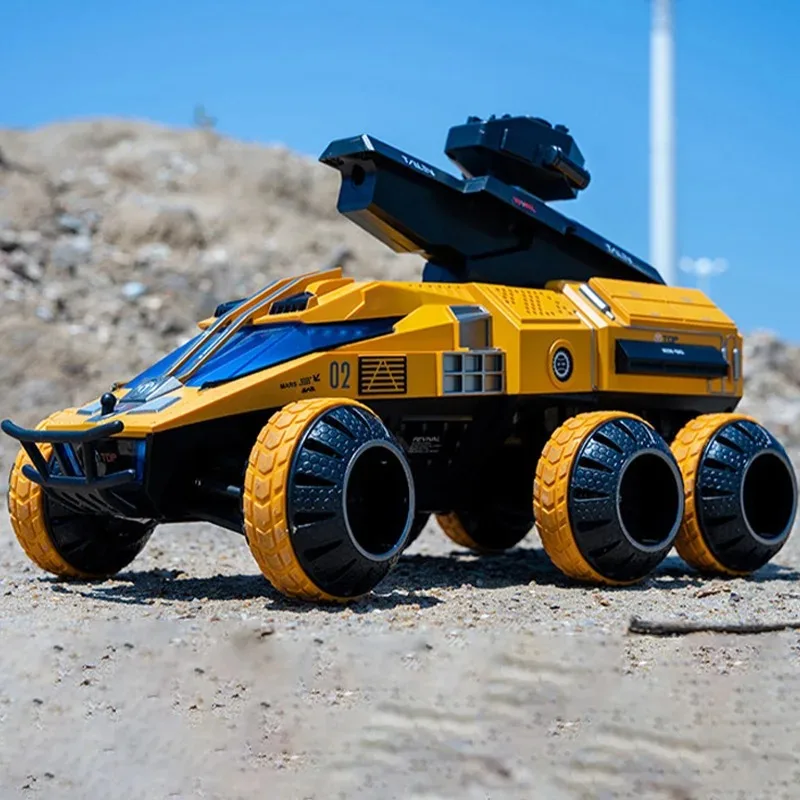 JJRC Q118 RC รถ 6WD หุ้มเกราะ Off-road Cross-Country รถปีนเขา RC Space Cars เปิดตัวกระสุนป้อมปืน Lift ของเล่น