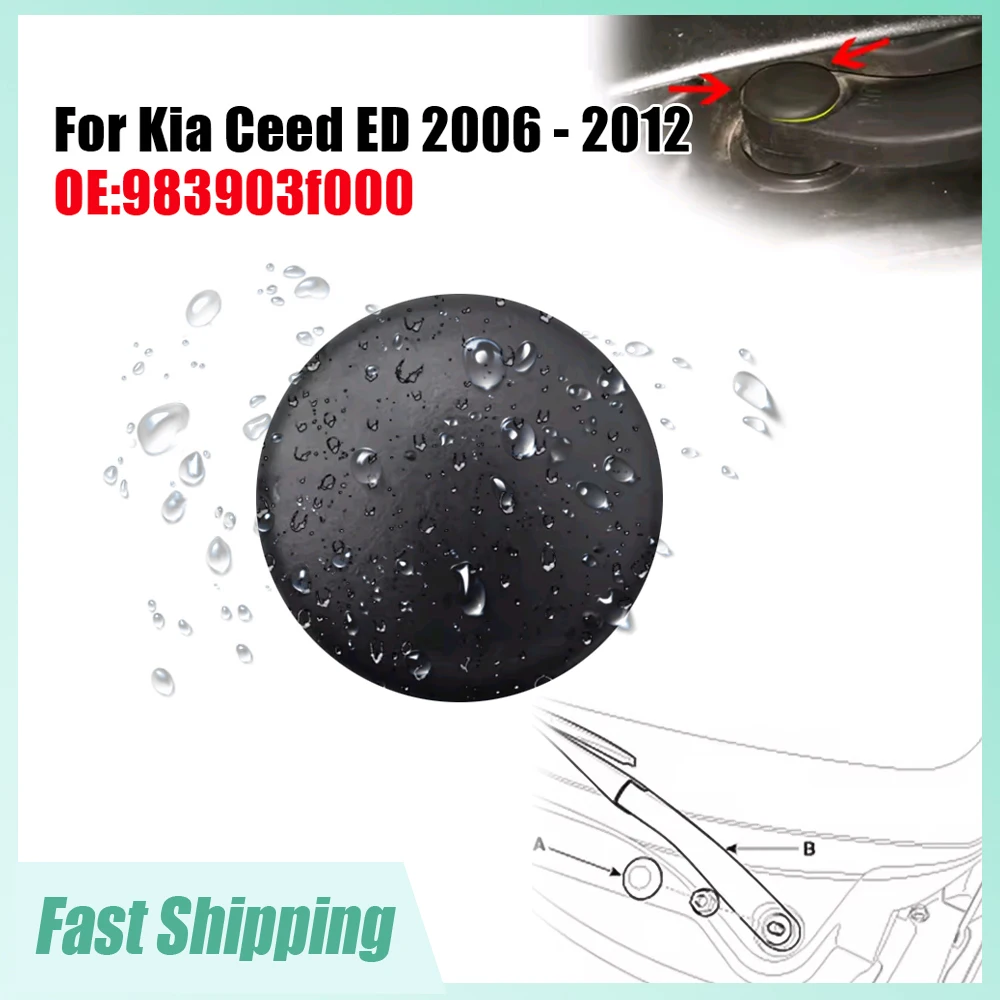 

1pc Car Rocker Waterproof Cover Car Front Wiper Arm Cap Car Windshield Wiper Arm Bolt Cover for Kia Ceed ED 2006-2012 983903f000