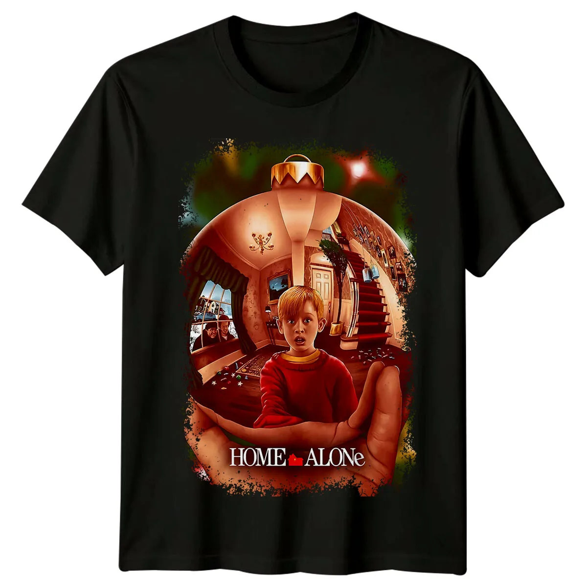 Home Alone (1990) تي شيرت مستوحى من ملصق الفيلم ريترو 90s تي شيرت للجنسين #1