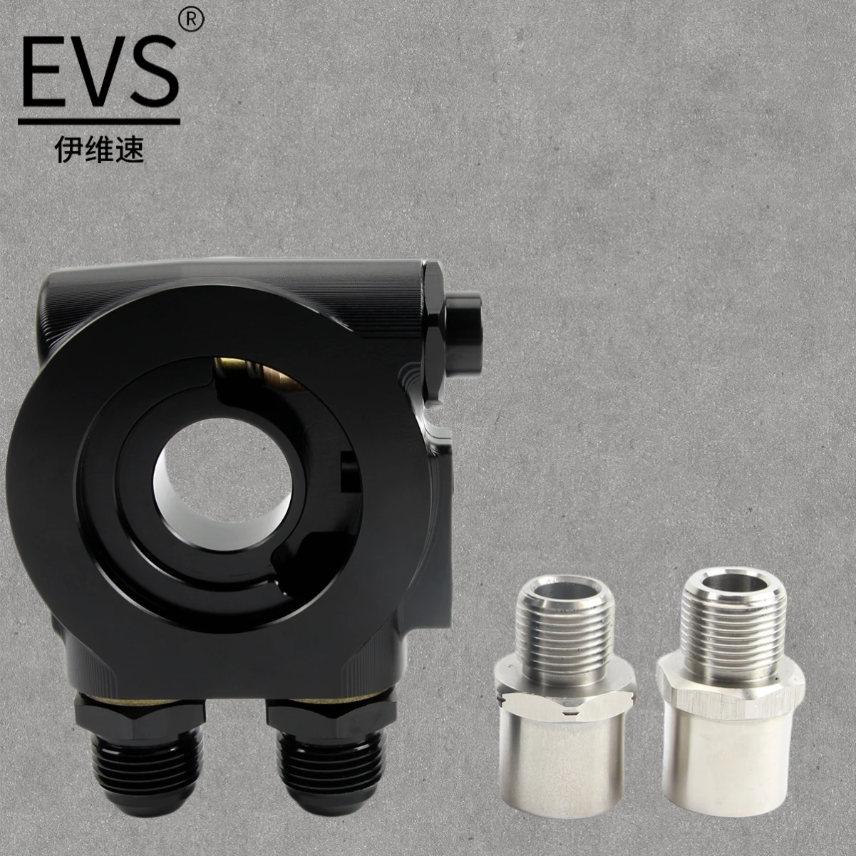Universal Oil Cooler Sandwich Adapter with Built-in Thermostat,78mm 3/4