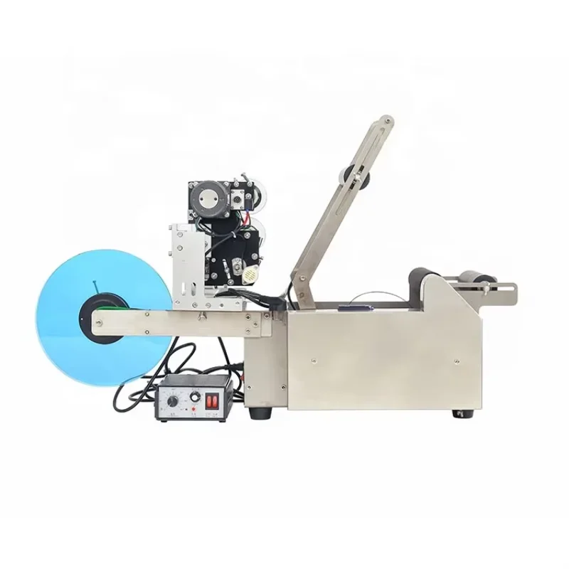 

MT-50 Taletop Semi Automatic Round Bottle Laeling Machine With Date Code Printer