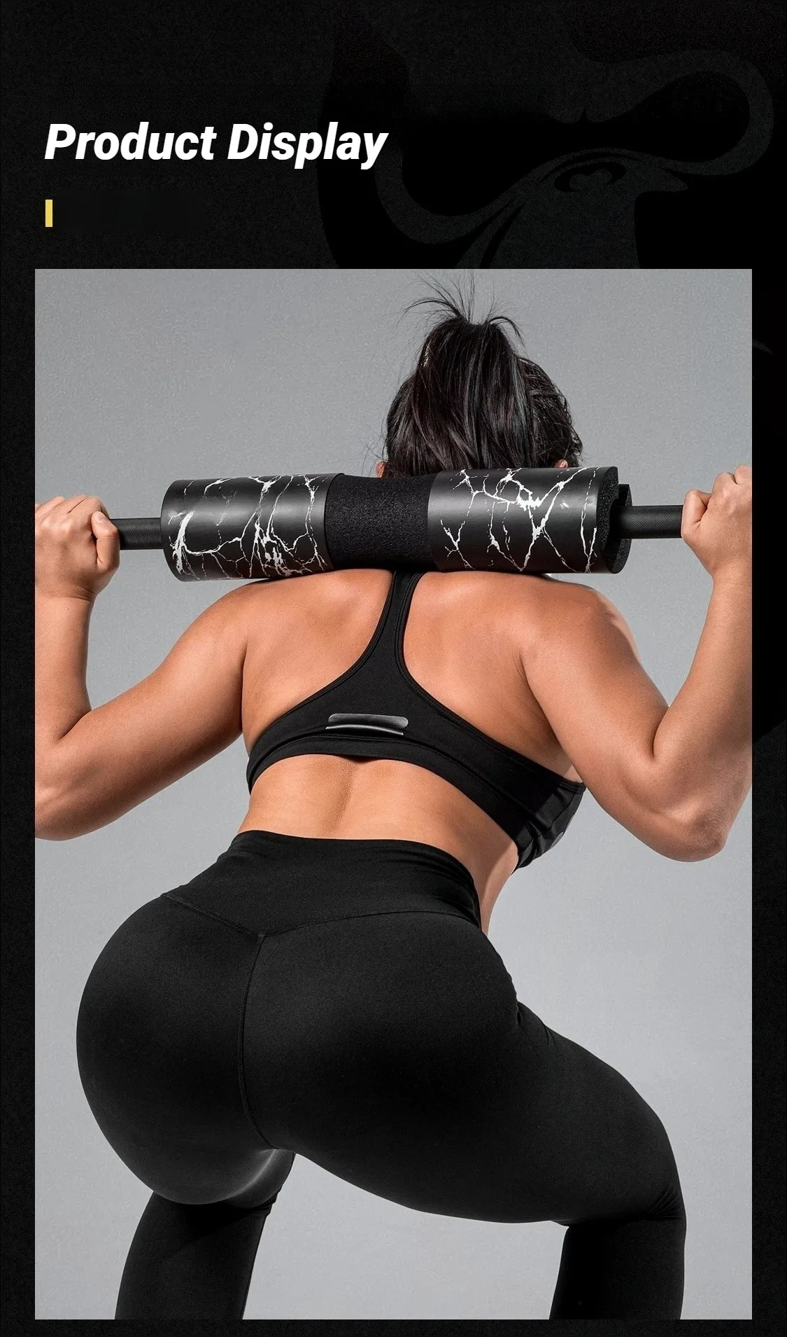 Rutschfeste Langhantel-Schulterpolster Fitness-Studio Verdickte Gewichtheben-Kniebeugen-Krafttraining Hantel-Nackenstütze Schutzpolster – Detail 2