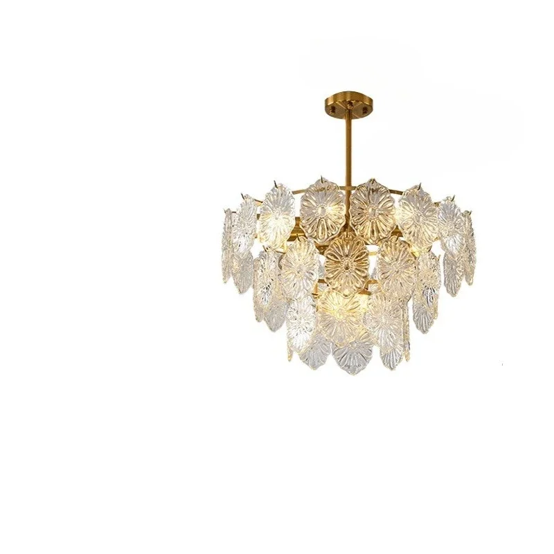 

American, retro, ice mirror, crystal lamp, bedroom, living room, chandelier, French