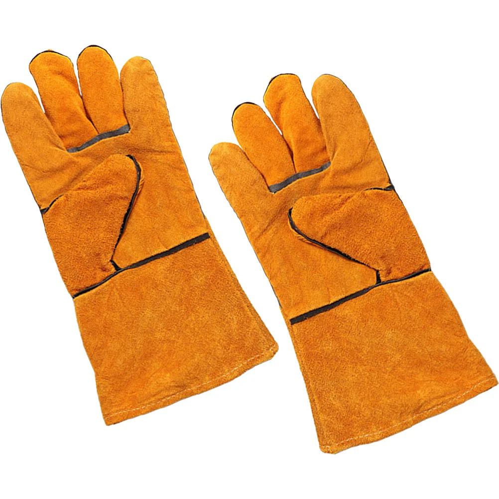 1Pair Heat Resistant Outdoor Bbq Grill Gloves Oven Forearm Protector Cooking Baking Bbq Grilling Gloves Baking Mitten