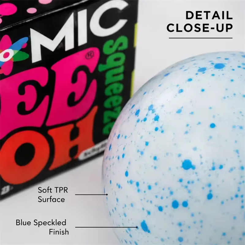 Needoh Snow Dotted TPR Flour Filled Stress Ball Fast Rebound ASMR Anxiety Relief Fidget Vent Ball For Adults High Stress Workers view 5