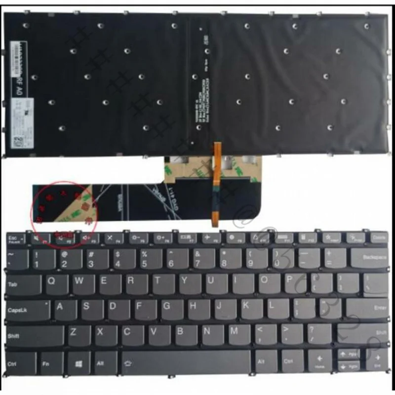 SS+New US Layout Backlit Laptop Keyboard For Lenovo V340-14 IML Replacement Parts