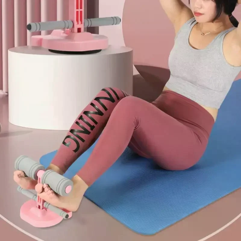 Dual Suction Cup Abdominal Workout Trainer with Pull Rope Sit up Assist Equipment for Home Gym Core Strength Helper