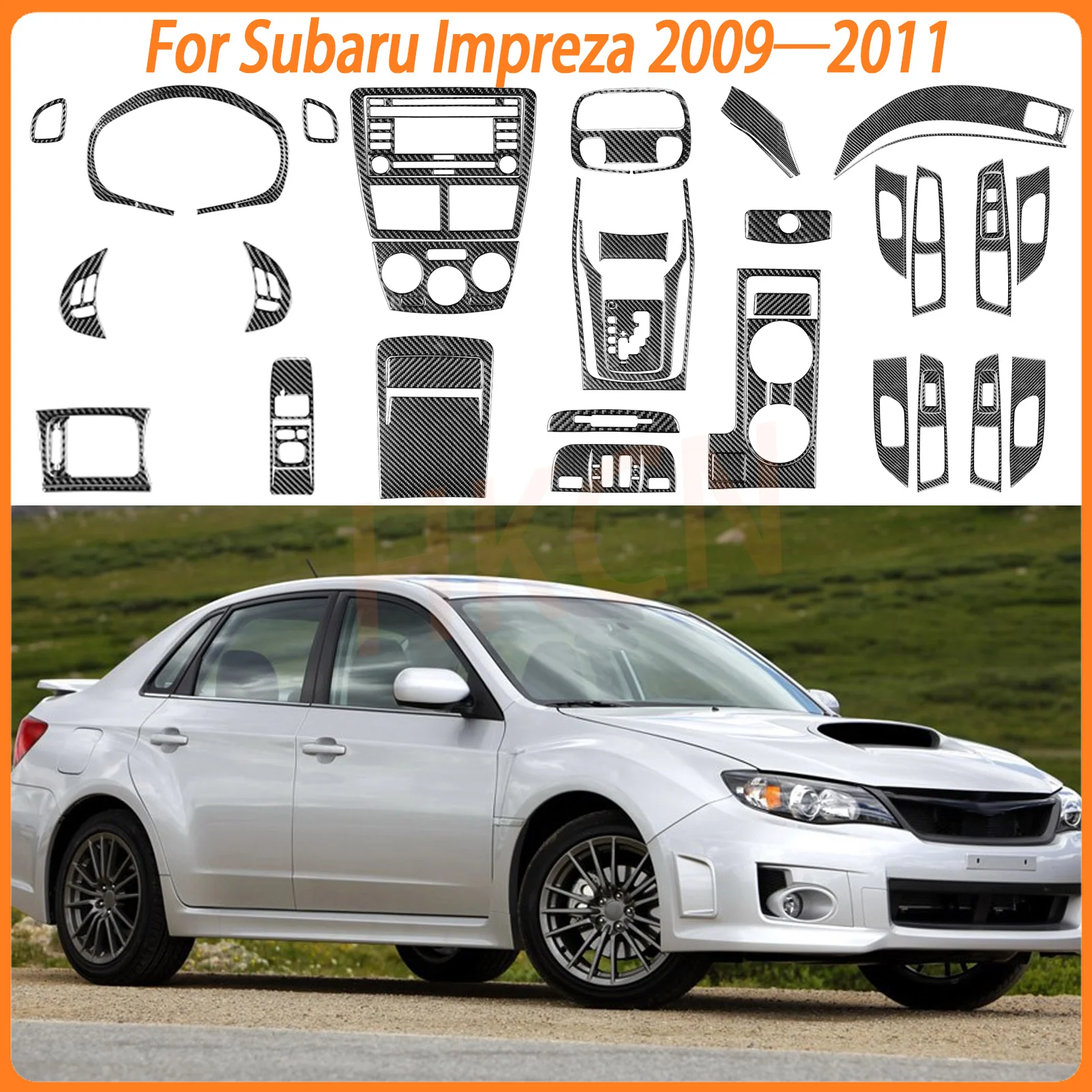 Protective Sticker Console Gear Shifter Panel CD Control Trim For Subaru Impreza 2009 2010 2011 Manual Car Interior Accessories