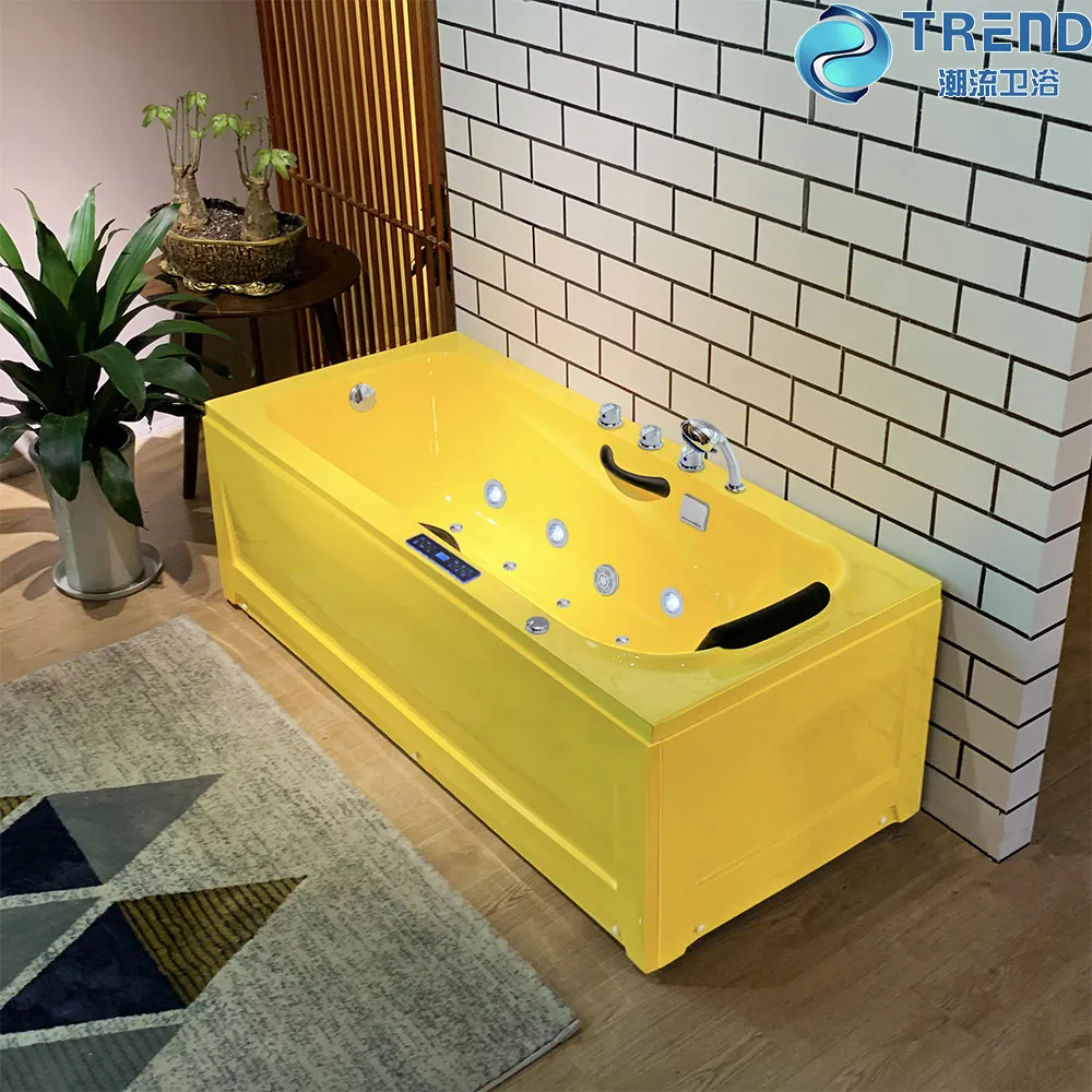 

Acrylic household adult color bathtub surfing massage constant temperature heating European luxury bathtub ordinary small